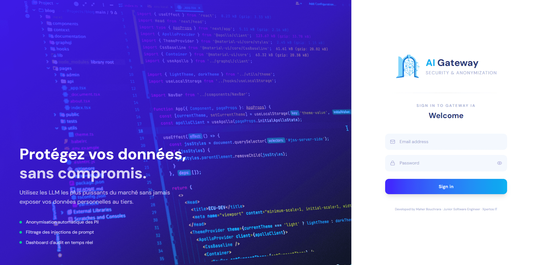 AI Gateway — Security & Reversible Anonymisation